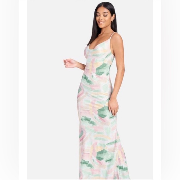 Bebe Lurex Knit Glossy Maxi Dress - Picture 2 of 5